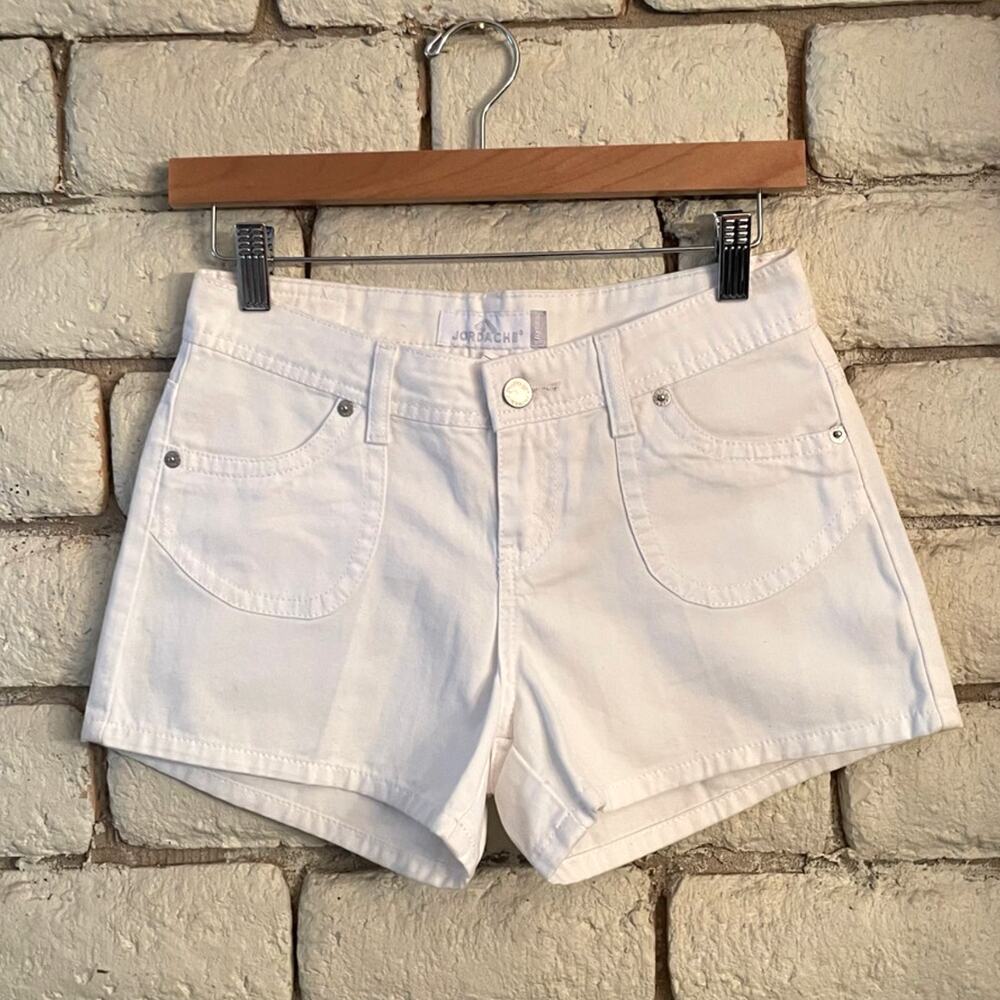 Vintage Jordache White Mid-Rise Denim Cotton Shorts -‎ Size 3/4